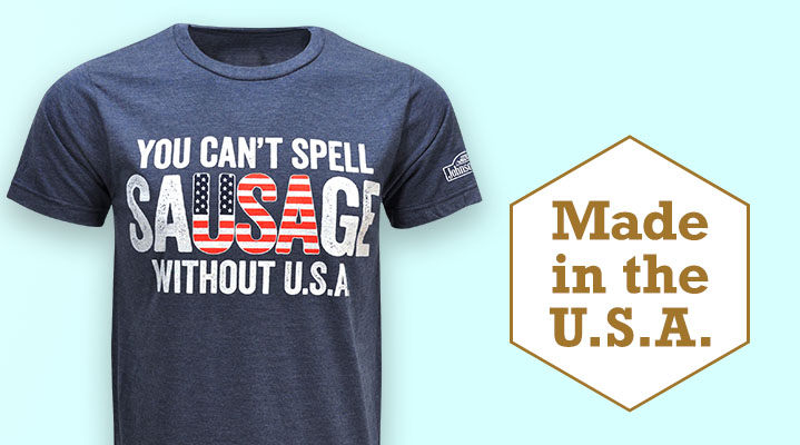 You can't spell sausage without USA!